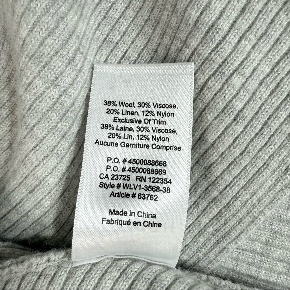 Babaton Aritzia Kitano Wool Blend Pullover Sweater Grey Size Medium – Like New - Picture 7 of 9